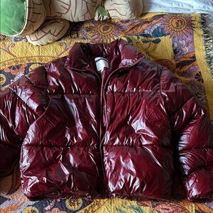 Cherry Red Puffer Jacket